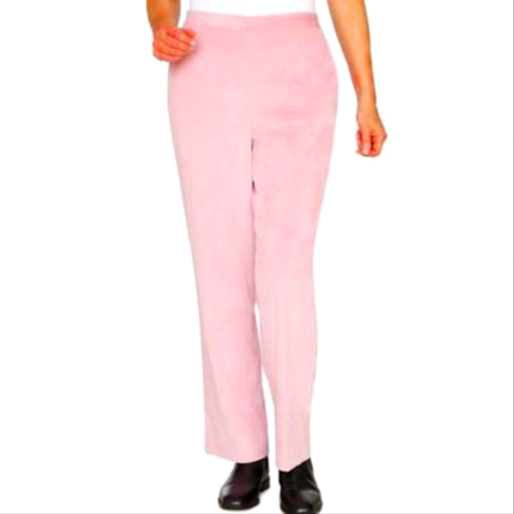 Alfred Dunner Women's Missy Alpine Lodge Corduroy Mid-Rise Average Length Pants